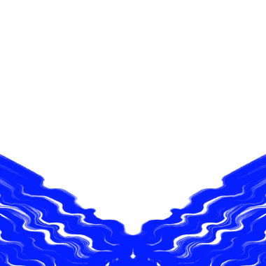 Soyut Mavi Fırça Kenarlığı şeffaf arkaplanda izole edildi