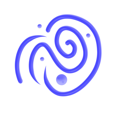 Abstract Blue Line Artistic Ornament