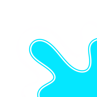 Abstract Cyan Blob With Line, simple design