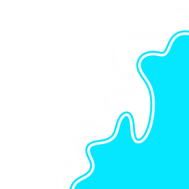 Abstract Cyan Blob With Line, simple design