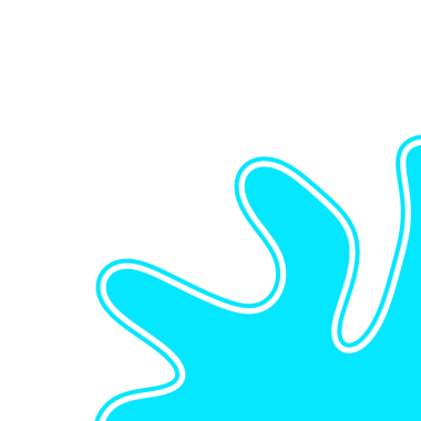 Abstract Cyan Blob With Line, simple design