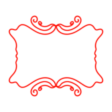 Kırmızı Çizgi Çerçeve Süslemesi şeffaf arkaplanda izole edildi