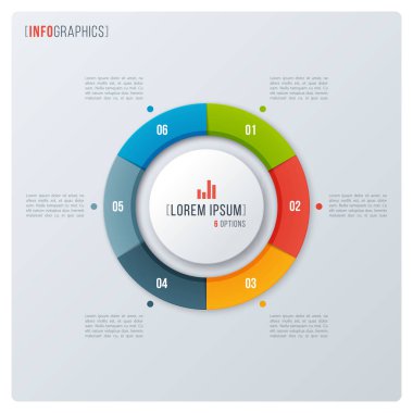 Modern tarzı daire donut grafik, Infographic tasarım, visualizati