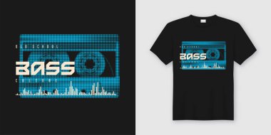 Eski okul bas t-shirt ve Konfeksiyon modaya uygun bir tasarım ile tarz mu