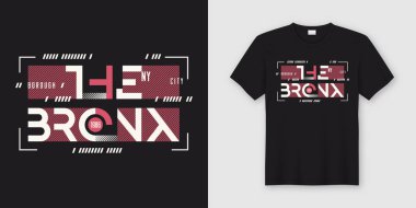 Bronx New York geometrik soyut t-shirt ve giyim tarzı 