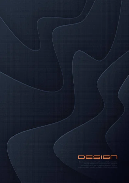 Fondo de corte de papel abstracto vectorial, diseño de portada futurista, t — Vector de stock