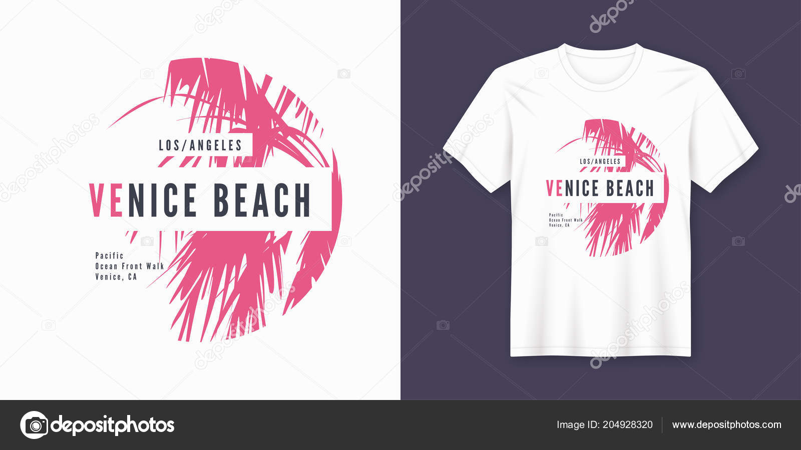 Los angeles graphic t-shirt design tee print Vector Image