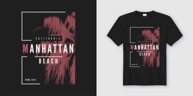 Manhattan beach t-shirt ve Konfeksiyon modaya uygun bir tasarım ile tarz pa