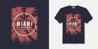 Miami rüya ötesinde t-shirt ve Konfeksiyon modaya uygun bir tasarım ile st
