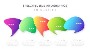 Modern Infographic tasarım, şablon, isteğe bağlı beş konseptiyle 