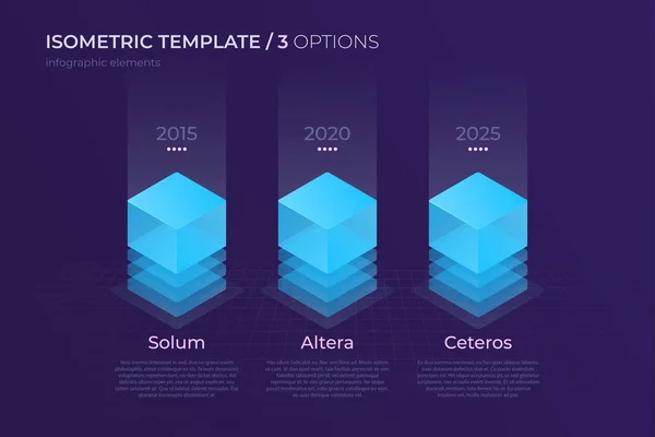 stock vector Vector design with isometric elements, template for creating inf