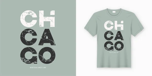 Chicago Stylowy Design Shirt Odzieży Wektor Wydruku Typografia Plakat Global — Wektor stockowy