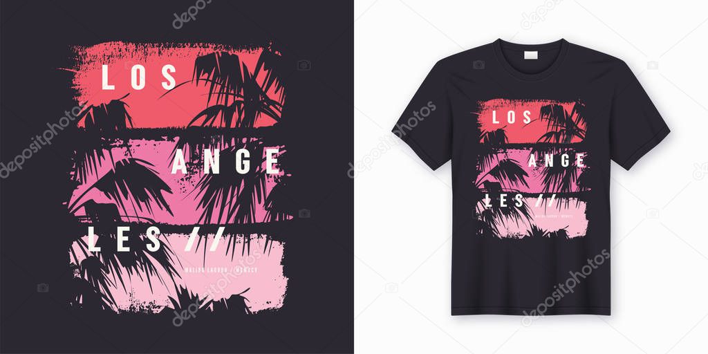 Los Angeles stylish t-shirt and apparel trendy design