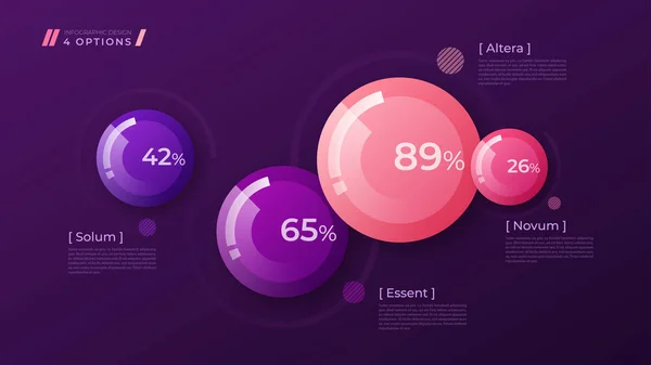 Modèle vectoriel coloré pour créer des infographies, présentation — Image vectorielle