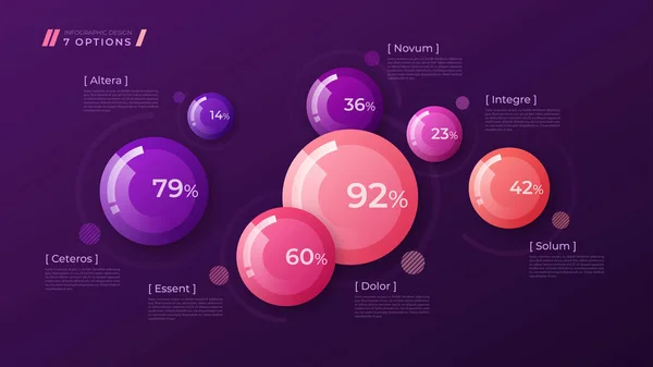 De kleurrijke sjabloon vector voor het maken van infographics, presentatie — Stockvector