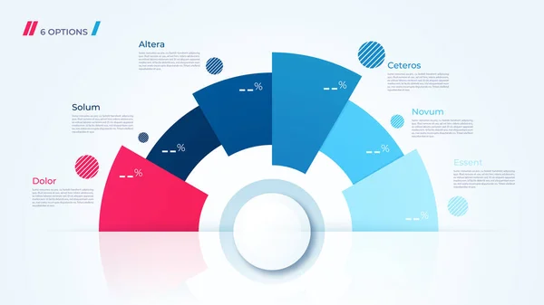 Vektor kör diagram design, sablon létrehozása infographics — Stock Vector