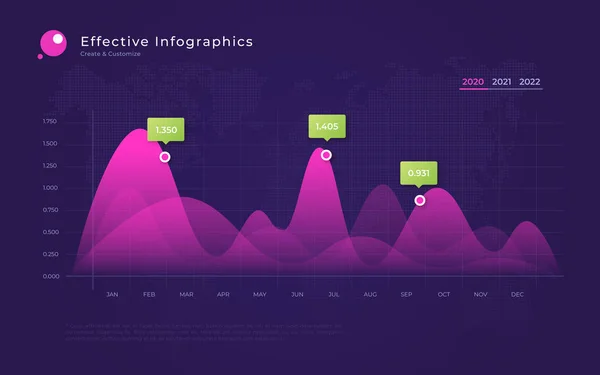 Hayatinizda diyagramları ile vektör modern Infographic arka plan — Stok Vektör