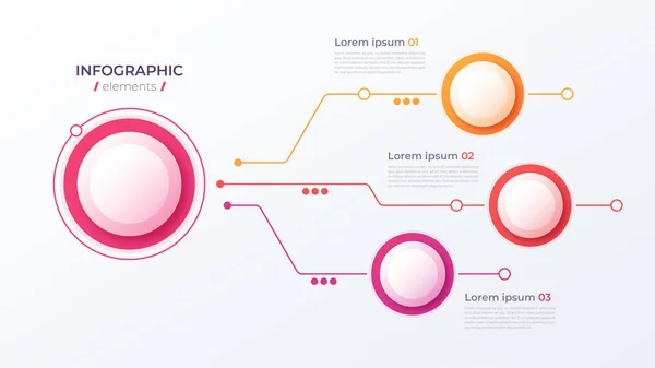 Vektör 3 seçenek Infographic tasarım, yapı grafik, presentati — Stok Vektör