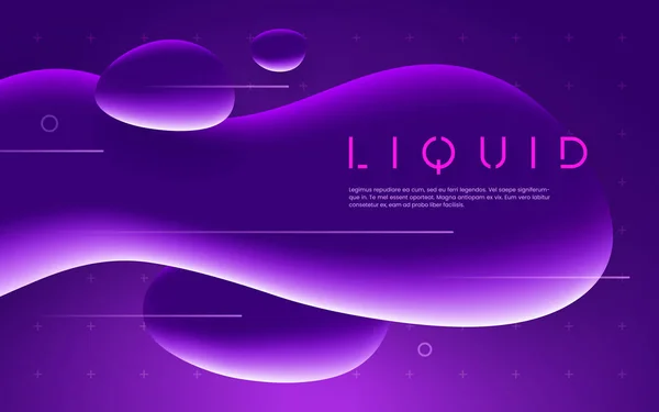 Ultrafialové futuristický design s neon bublina tvary. Vektorové ilustrace — Stockový vektor