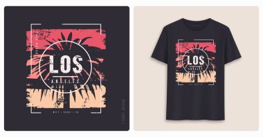 Los Angeles. Grafik tee gömlek tasarım, grunge Yazdır tarz..