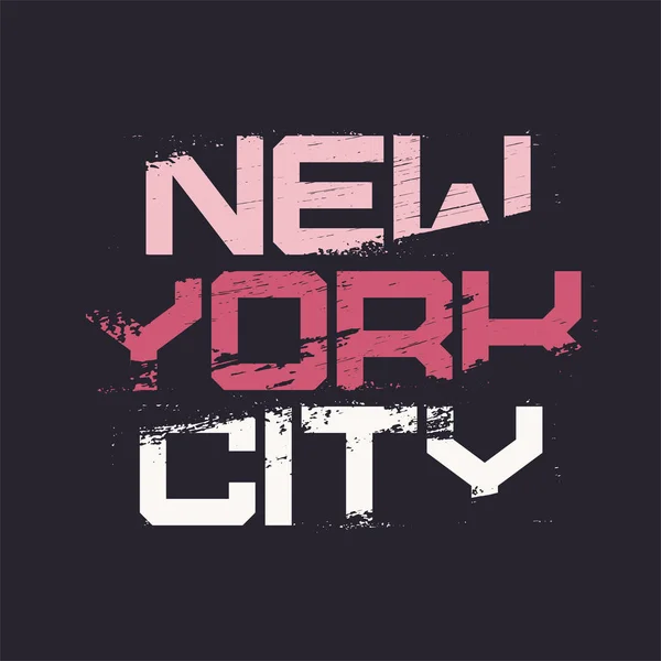 New York City grunge gestileerde grafische t-shirt vector ontwerp — Stockvector