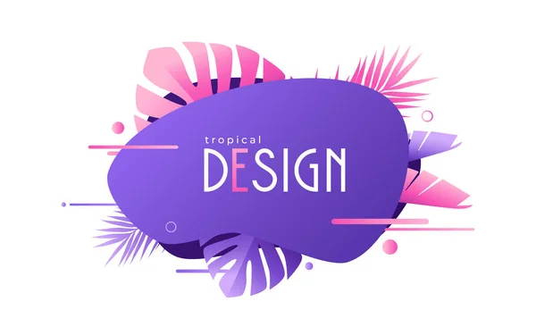 Vektorové geometrické tropické pozadí, dekorace a prezentace design, prodej banner — Stockový vektor