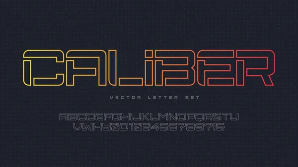 Vector sans serif urbano redondeado conjunto de letras de la plantilla, alfabeto recortado — Archivo Imágenes Vectoriales