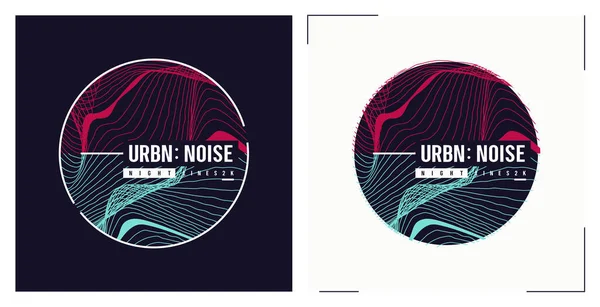 Urban noise t shirt vector abstract design, poster, stampa, modello — Vettoriale Stock
