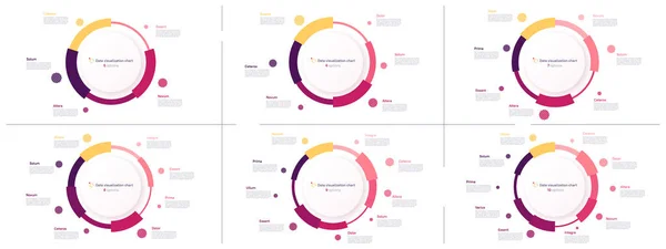 Vektor Cirkel Diagram Design Moderna Mallar För Att Skapa Infographics — Stock vektor