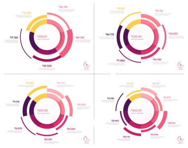 Vektör çember şeması şablonu dizayn eder