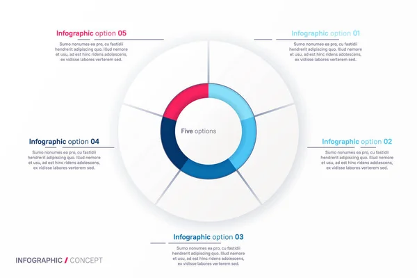 Vector infographic ronde kaart sjabloon — Stockvector