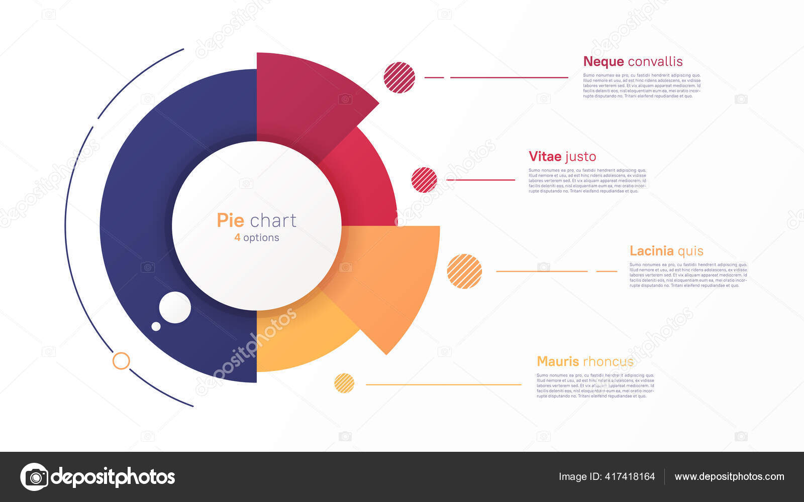Vector circle chart design, modern template for creating infographics