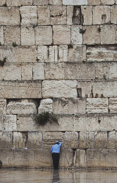 Jerusalém Muro Ocidental Oração — Fotografia de Stock