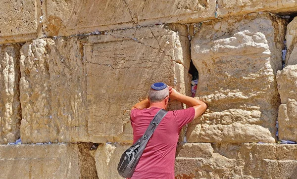 Jerusalén Muro Occidental Arrepentimiento Oración Peregrinación — Foto de Stock