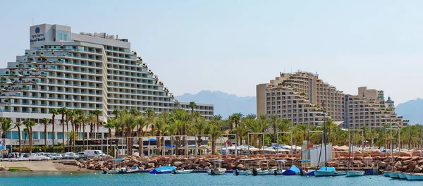 Eilat, Israil, 12 Ağustos 2017. Eilat, Kızıldeniz kıyısında yer almaktadır. rekreasyon ve su turizmi için harika bir yer.