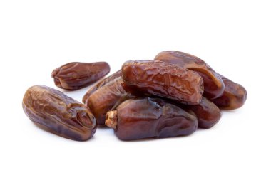 Beyaz bir arka plan üzerinde izole kurutulmuş tatlı tarihleri