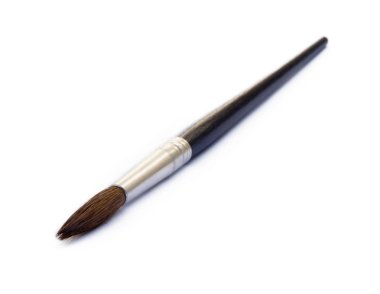 Beyaz bir arka plan üzerinde izole boya fırçaları kümesini