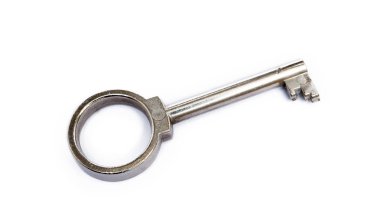 Beyaz arka plan üzerinde izole kullanılan anahtarı