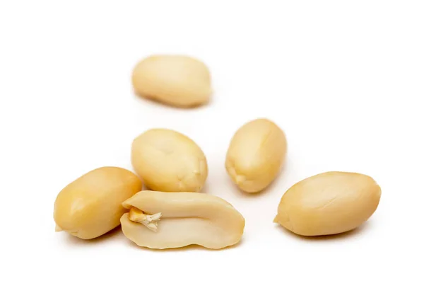 Fresh Peanuts Snack Isolated White Background — Stock Photo, Image