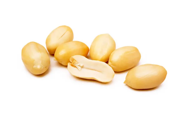 Fresh Peanuts Snack Isolated White Background — Stock Photo, Image