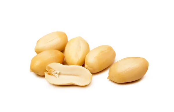 Fresh Peanuts Snack Isolated White Background — Stock Photo, Image