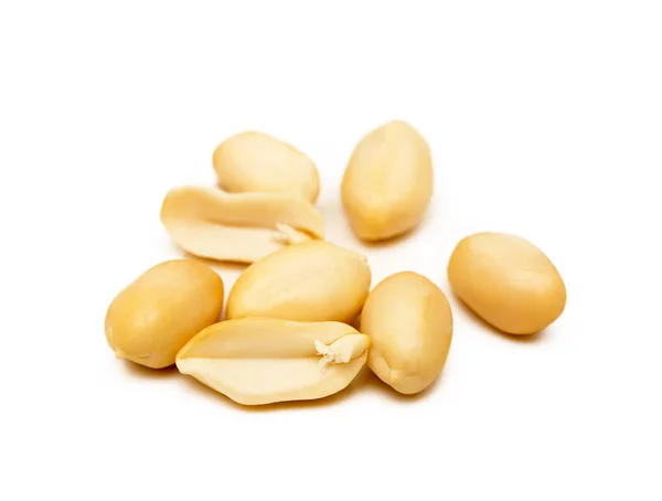 Fresh Peanuts Snack Isolated White Background — Stock Photo, Image