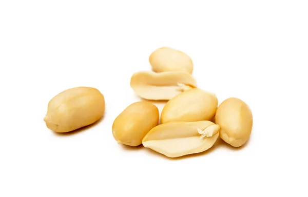 Fresh Peanuts Snack Isolated White Background — Stock Photo, Image