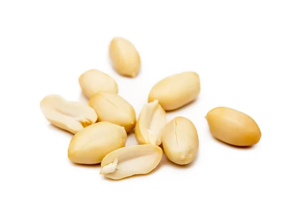 Fresh Peanuts Snack Isolated White Background — Stock Photo, Image