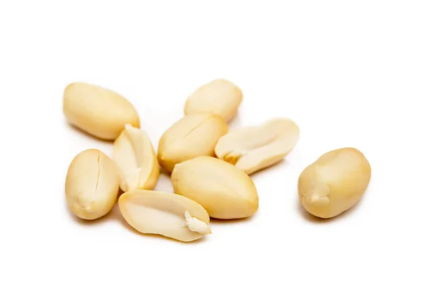 Fresh Peanuts Snack Isolated White Background — Stock Photo, Image