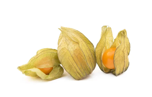 Cape Gooseberry Physalis Sain Isolé Sur Fond Blanc — Photo