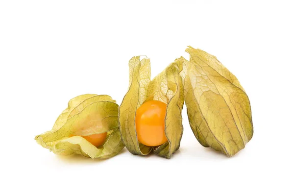 Cape Gooseberry Physalis Sain Isolé Sur Fond Blanc — Photo