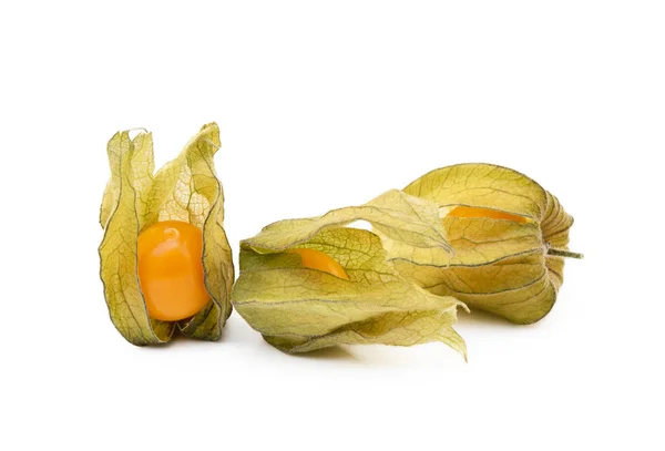 Grosella Del Cabo Saludable Physalis Aislada Sobre Fondo Blanco — Foto de Stock