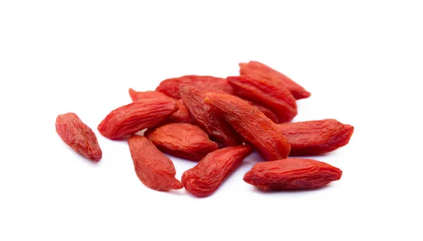 Bayas Goji Aisladas Sobre Fondo Blanco —  Fotos de Stock