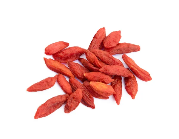 Bayas Goji Aisladas Sobre Fondo Blanco —  Fotos de Stock